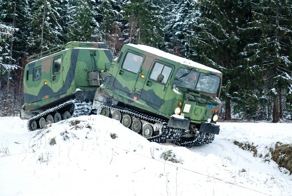 Pojazd BV206 na imprezie integracyjnej w Wiśle
