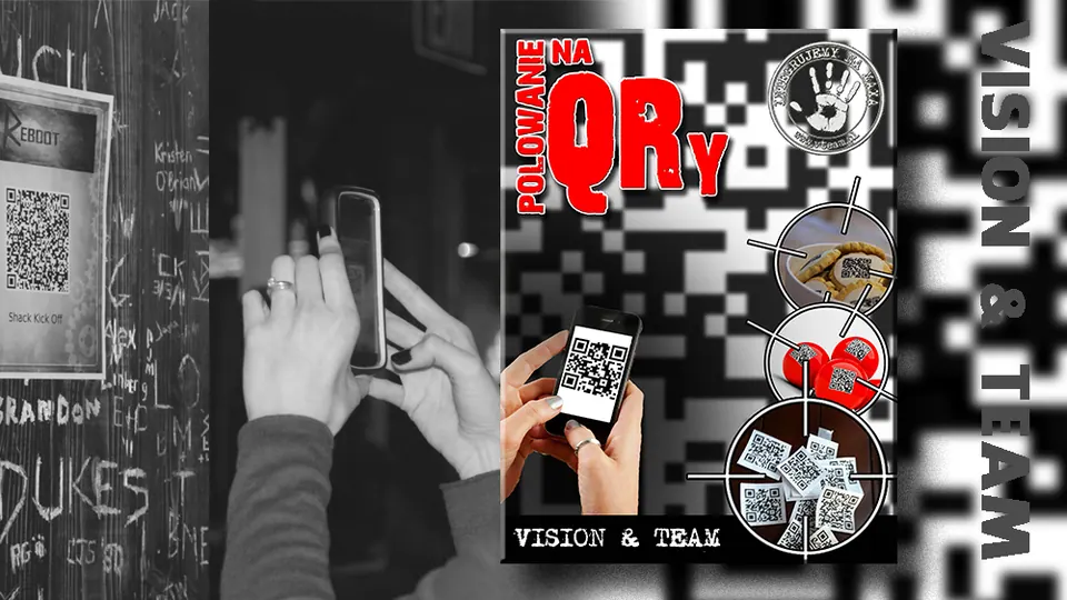 Plakat scenariusza Polowanie na QRy – Vision & Team